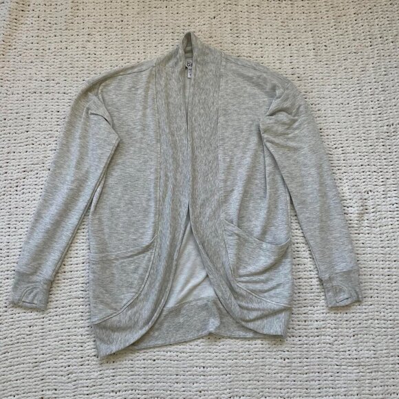 Athleta Girls Wrap 'n' Roll Cozy Grey Cardigan Sweater - Size XL - Picture 2 of 8